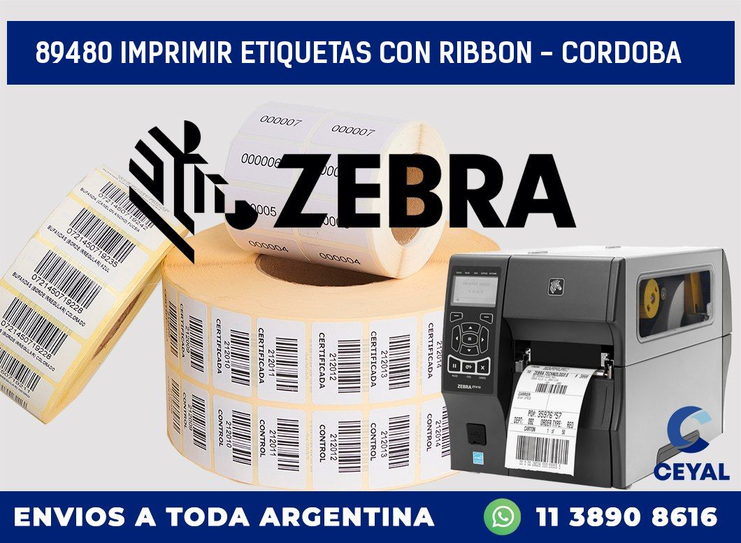 89480 IMPRIMIR ETIQUETAS CON RIBBON - CORDOBA
