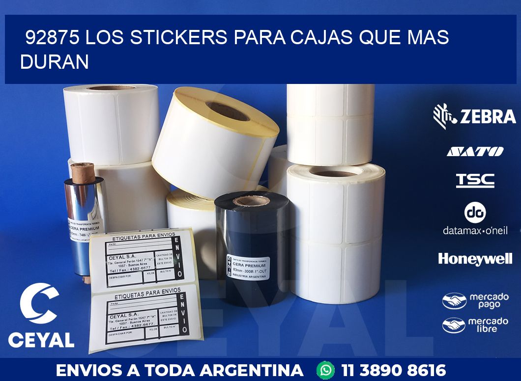 92875 LOS STICKERS PARA CAJAS QUE MAS DURAN