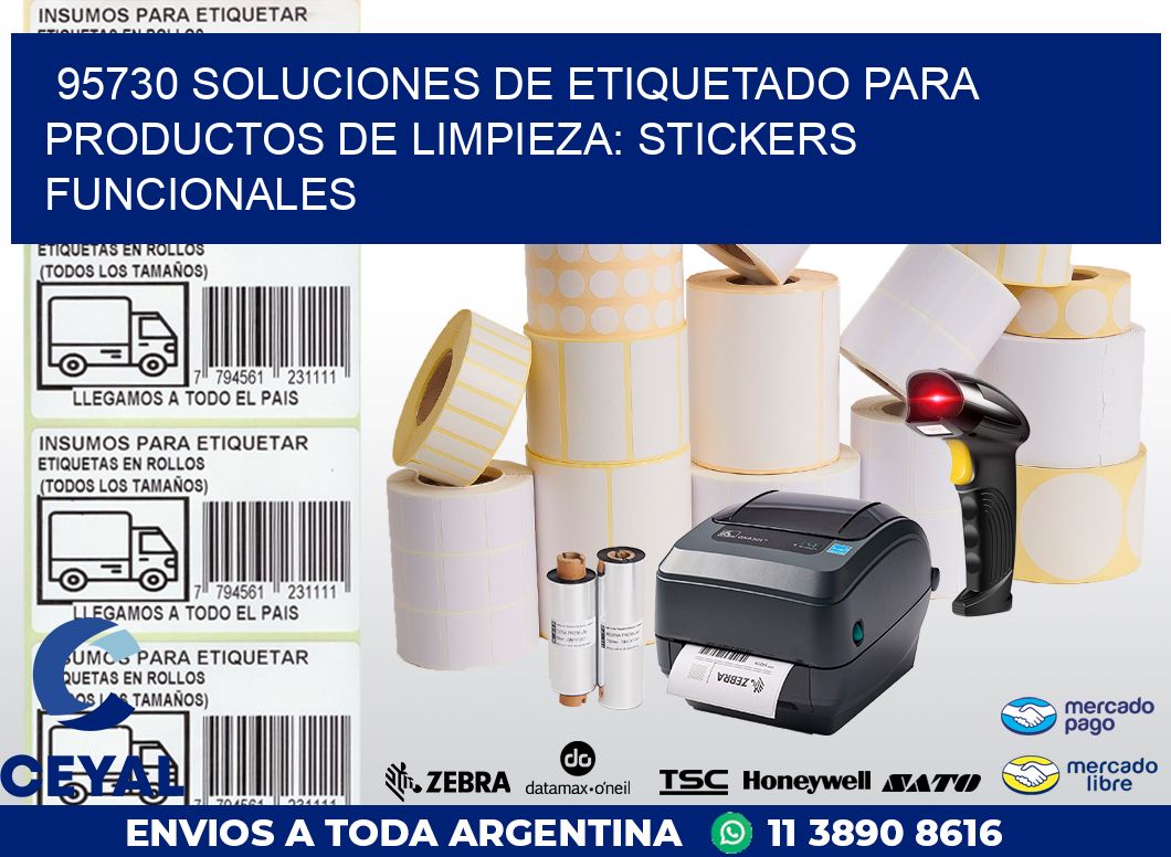 95730 SOLUCIONES DE ETIQUETADO PARA PRODUCTOS DE LIMPIEZA: STICKERS FUNCIONALES