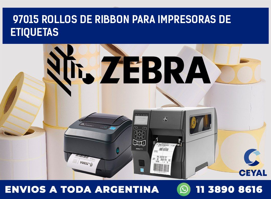 97015 ROLLOS DE RIBBON PARA IMPRESORAS DE ETIQUETAS