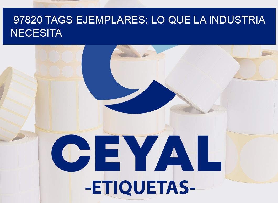 97820 TAGS EJEMPLARES: LO QUE LA INDUSTRIA NECESITA