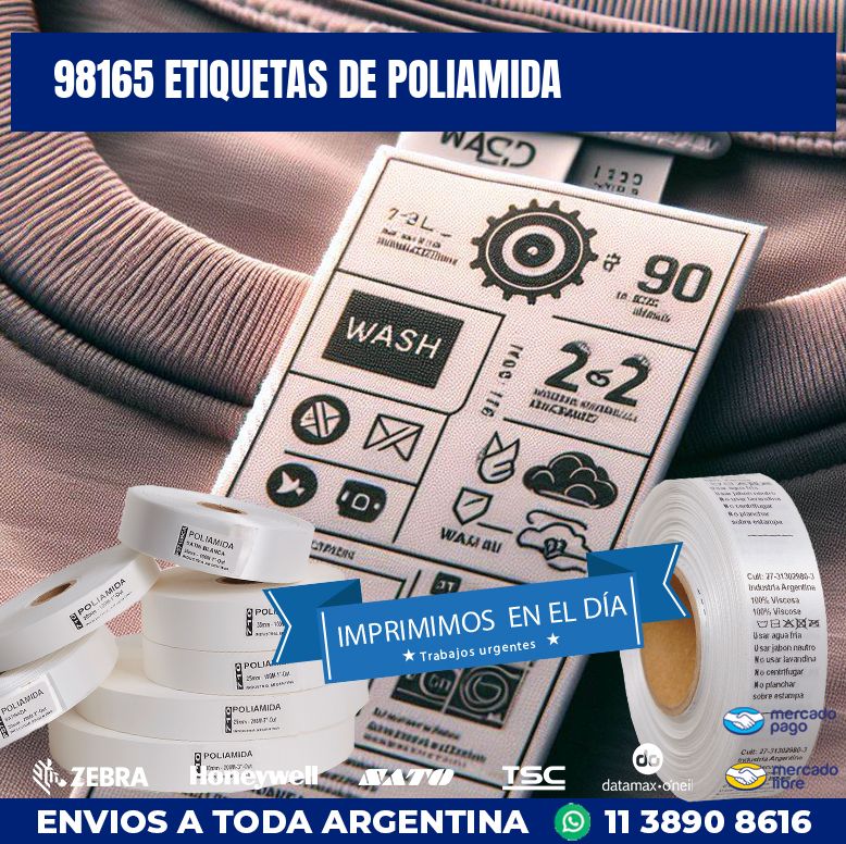 98165 ETIQUETAS DE POLIAMIDA