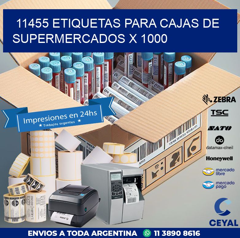 11455 ETIQUETAS PARA CAJAS DE SUPERMERCADOS X 1000