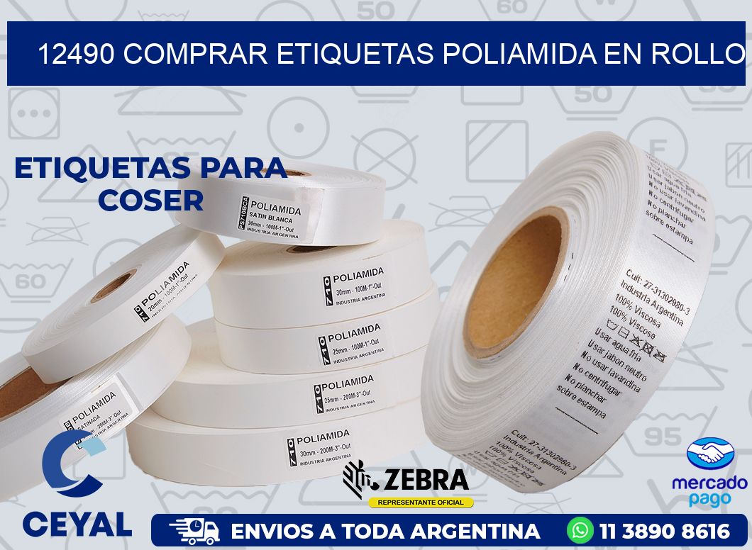 12490 COMPRAR ETIQUETAS POLIAMIDA EN ROLLO