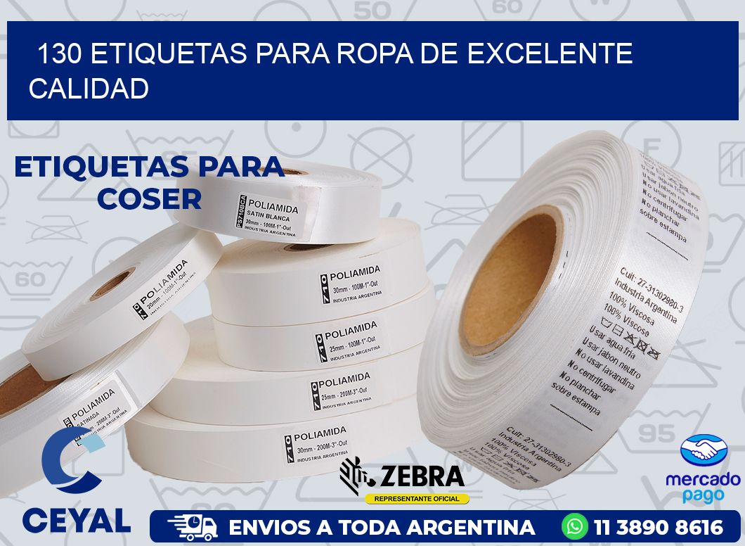 130 ETIQUETAS PARA ROPA DE EXCELENTE CALIDAD