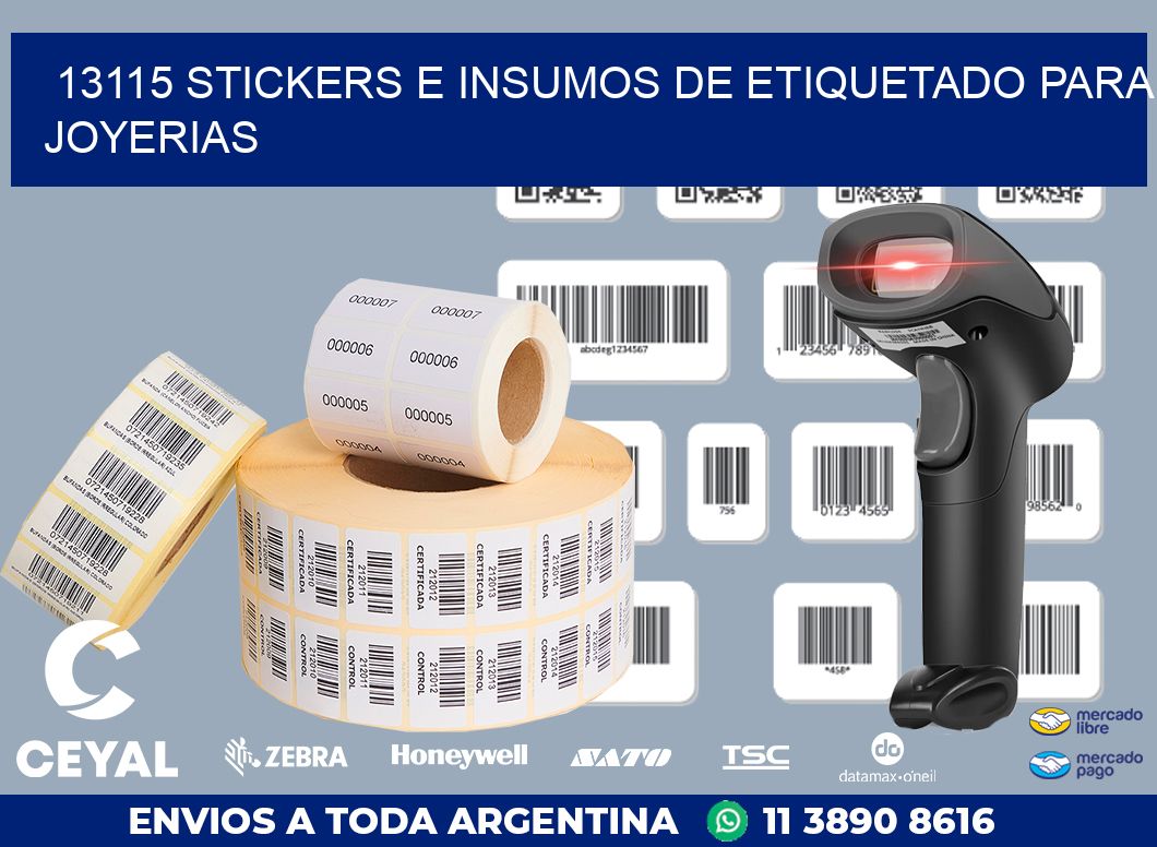 13115 STICKERS E INSUMOS DE ETIQUETADO PARA JOYERIAS