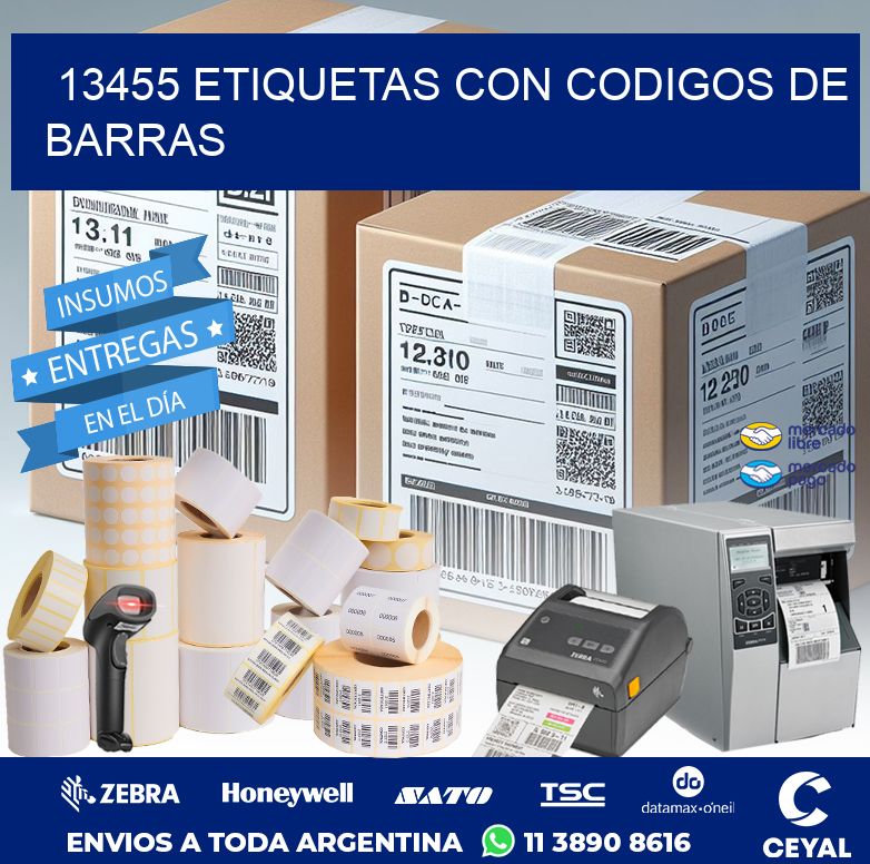 13455 ETIQUETAS CON CODIGOS DE BARRAS