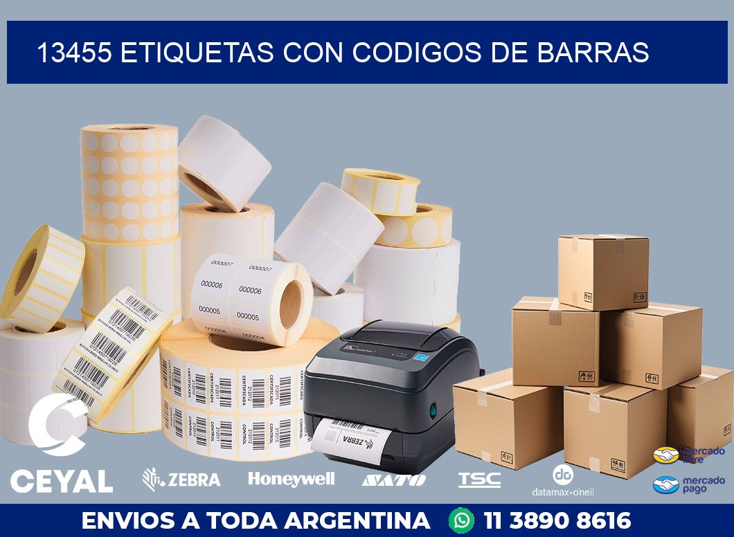 13455 ETIQUETAS CON CODIGOS DE BARRAS