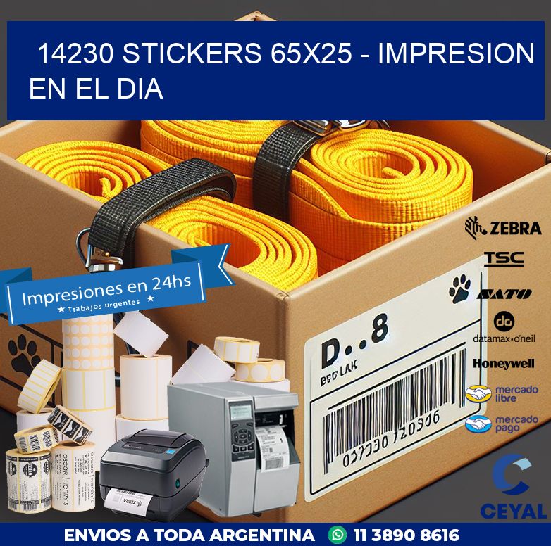14230 STICKERS 65x25 - IMPRESION EN EL DIA