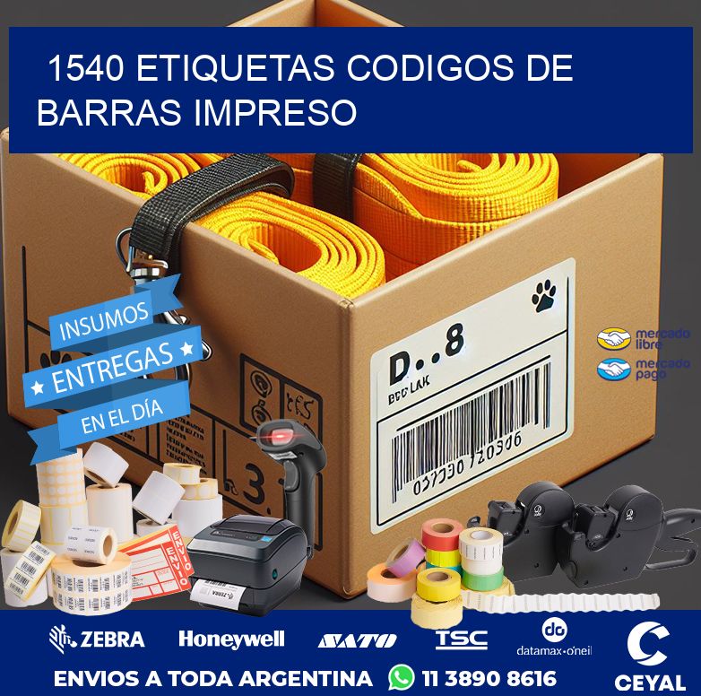 1540 ETIQUETAS CODIGOS DE BARRAS IMPRESO
