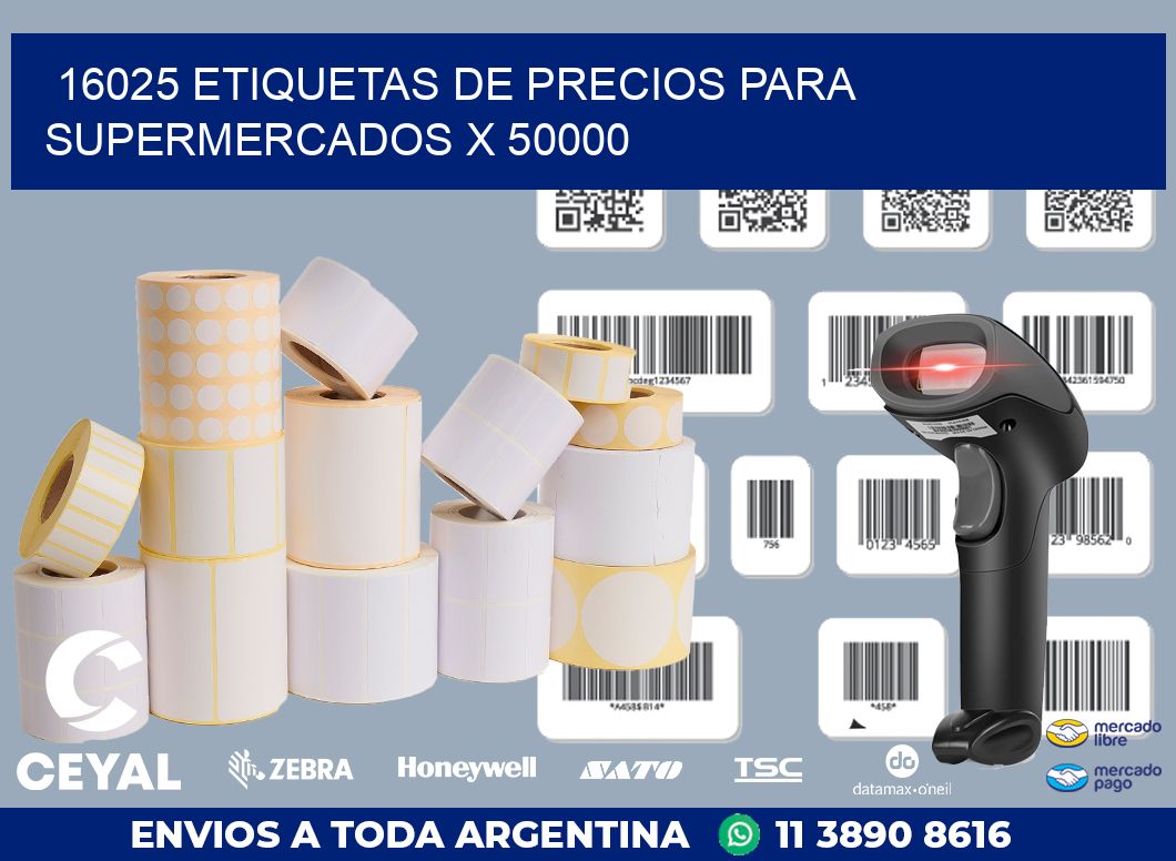 16025 ETIQUETAS DE PRECIOS PARA SUPERMERCADOS X 50000