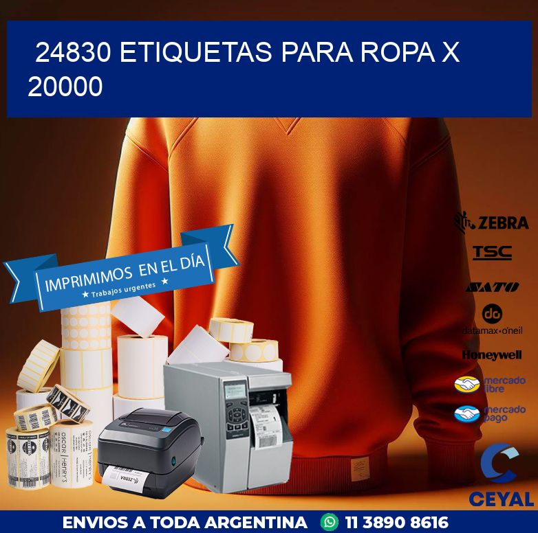24830 ETIQUETAS PARA ROPA X 20000