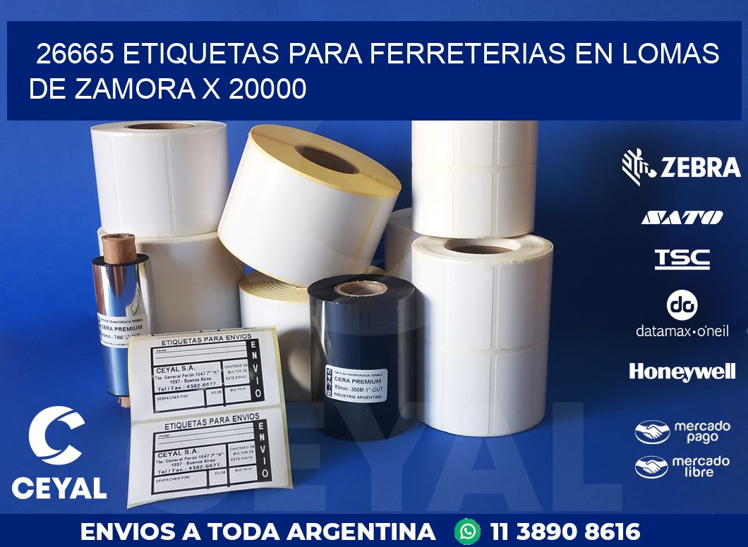 26665 ETIQUETAS PARA FERRETERIAS EN LOMAS DE ZAMORA X 20000