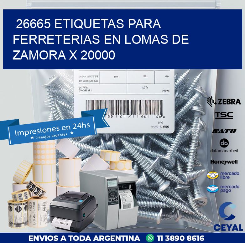 26665 ETIQUETAS PARA FERRETERIAS EN LOMAS DE ZAMORA X 20000