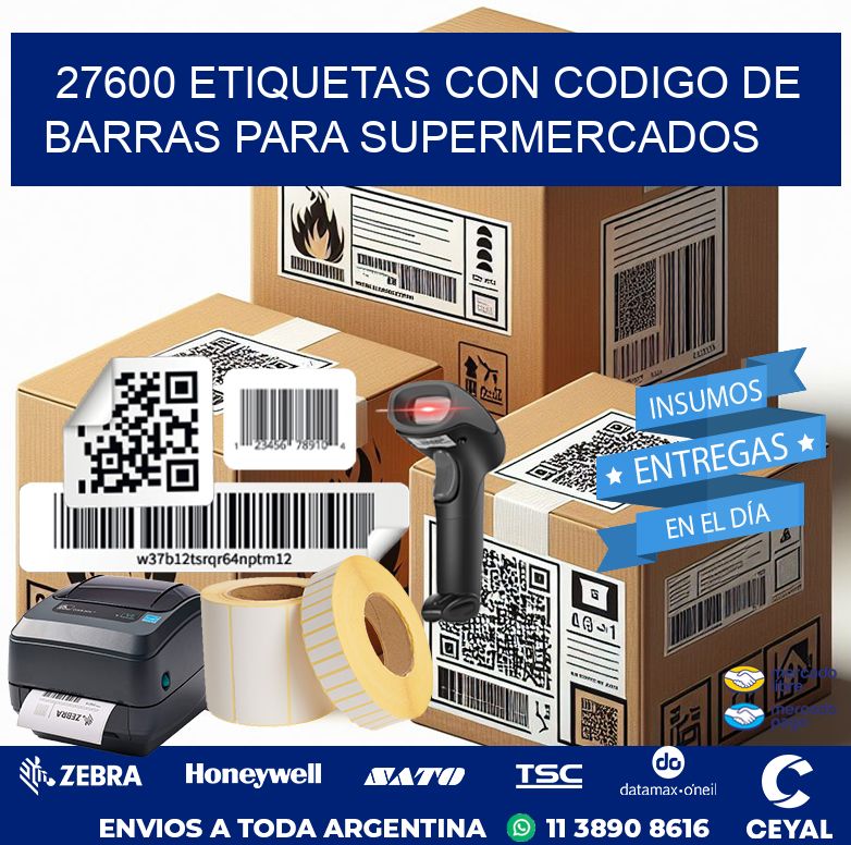 27600 ETIQUETAS CON CODIGO DE BARRAS PARA SUPERMERCADOS