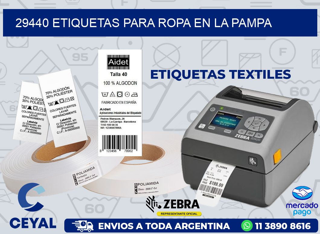 29440 ETIQUETAS PARA ROPA EN LA PAMPA