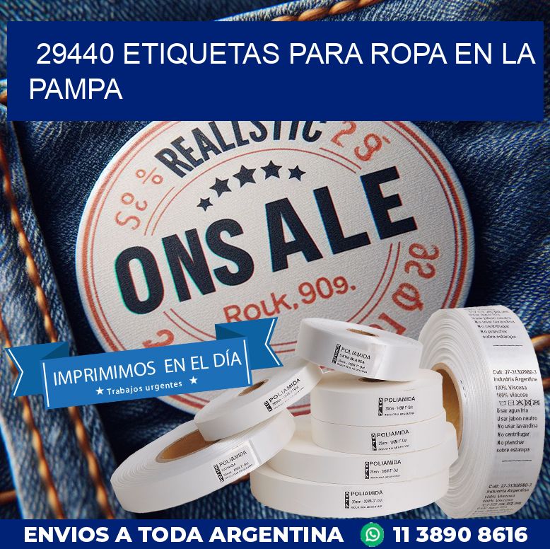 29440 ETIQUETAS PARA ROPA EN LA PAMPA