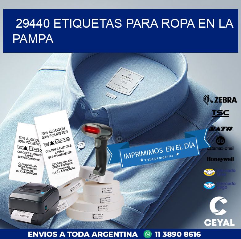 29440 ETIQUETAS PARA ROPA EN LA PAMPA