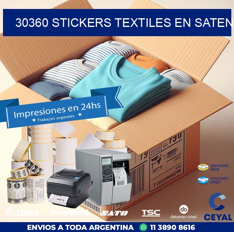 30360 STICKERS TEXTILES EN SATEN