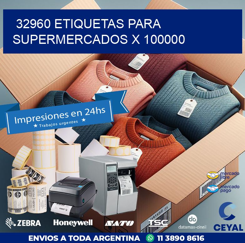 32960 ETIQUETAS PARA SUPERMERCADOS X 100000
