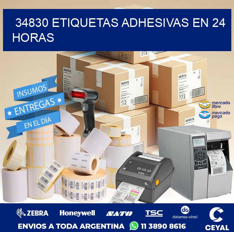 34830 ETIQUETAS ADHESIVAS EN 24 HORAS