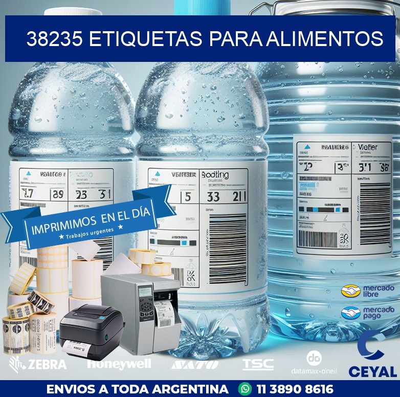 38235 ETIQUETAS PARA ALIMENTOS