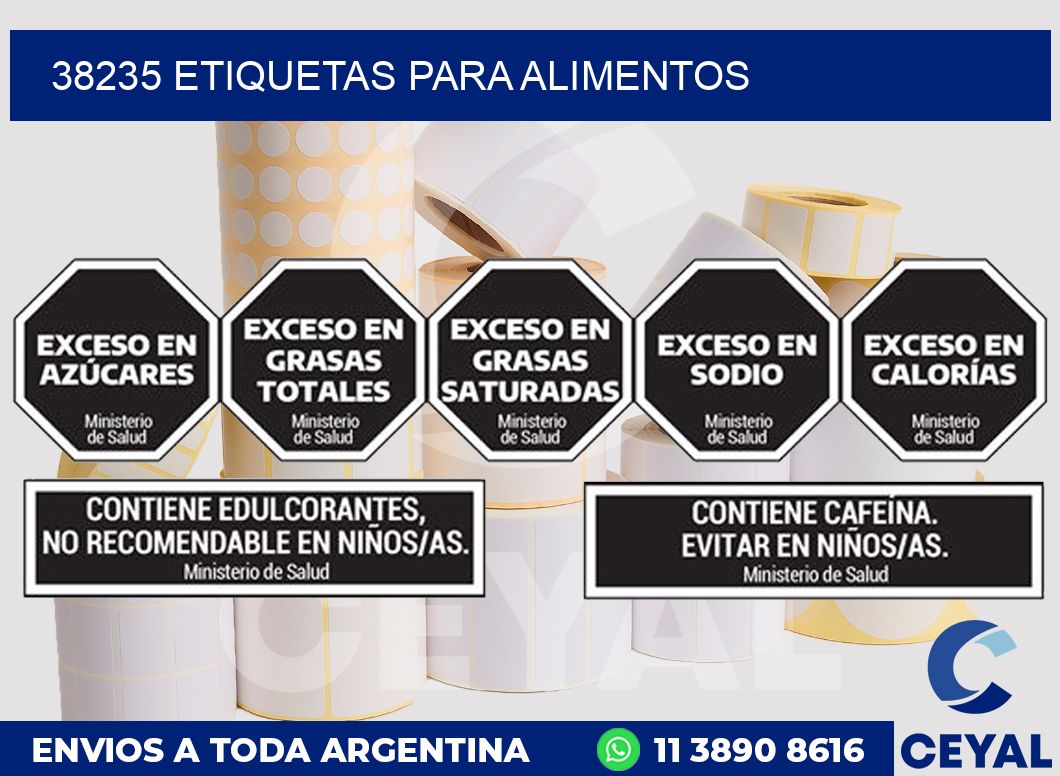38235 ETIQUETAS PARA ALIMENTOS