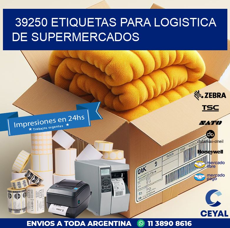 39250 ETIQUETAS PARA LOGISTICA DE SUPERMERCADOS