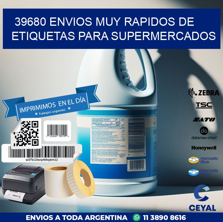 39680 ENVIOS MUY RAPIDOS DE ETIQUETAS PARA SUPERMERCADOS