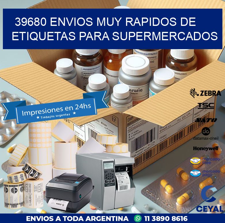 39680 ENVIOS MUY RAPIDOS DE ETIQUETAS PARA SUPERMERCADOS