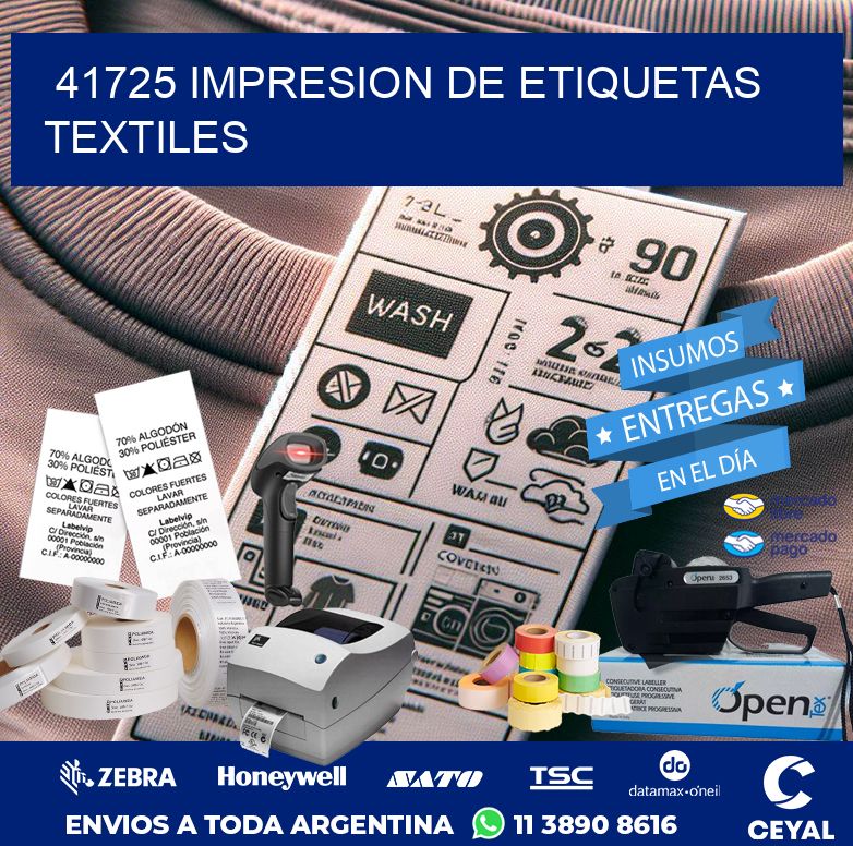 41725 IMPRESION DE ETIQUETAS TEXTILES