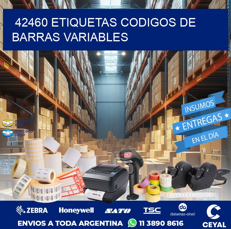 42460 ETIQUETAS CODIGOS DE BARRAS VARIABLES