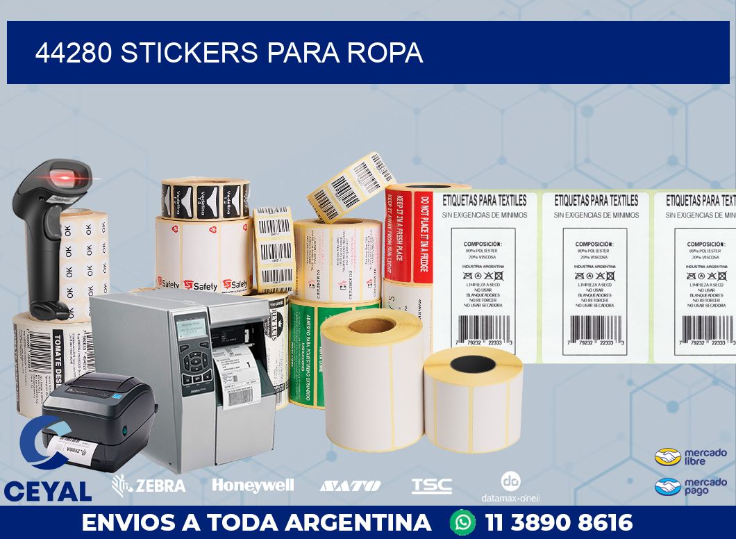 44280 STICKERS PARA ROPA