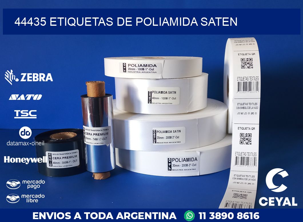 44435 ETIQUETAS DE POLIAMIDA SATEN