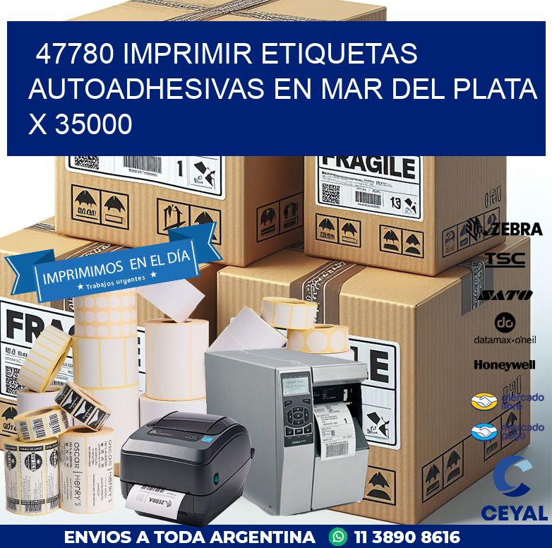 47780 IMPRIMIR ETIQUETAS AUTOADHESIVAS EN MAR DEL PLATA X 35000