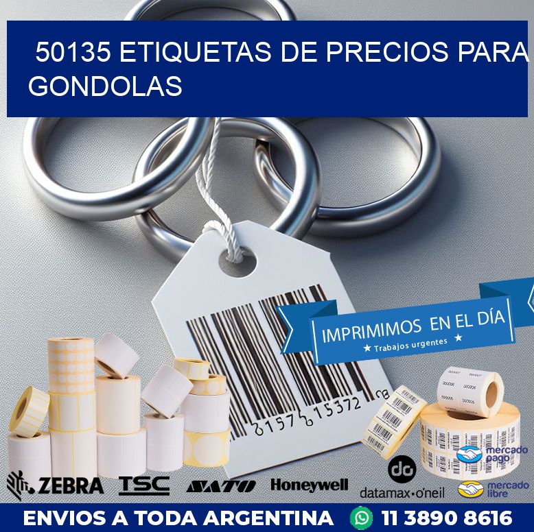 50135 ETIQUETAS DE PRECIOS PARA GONDOLAS