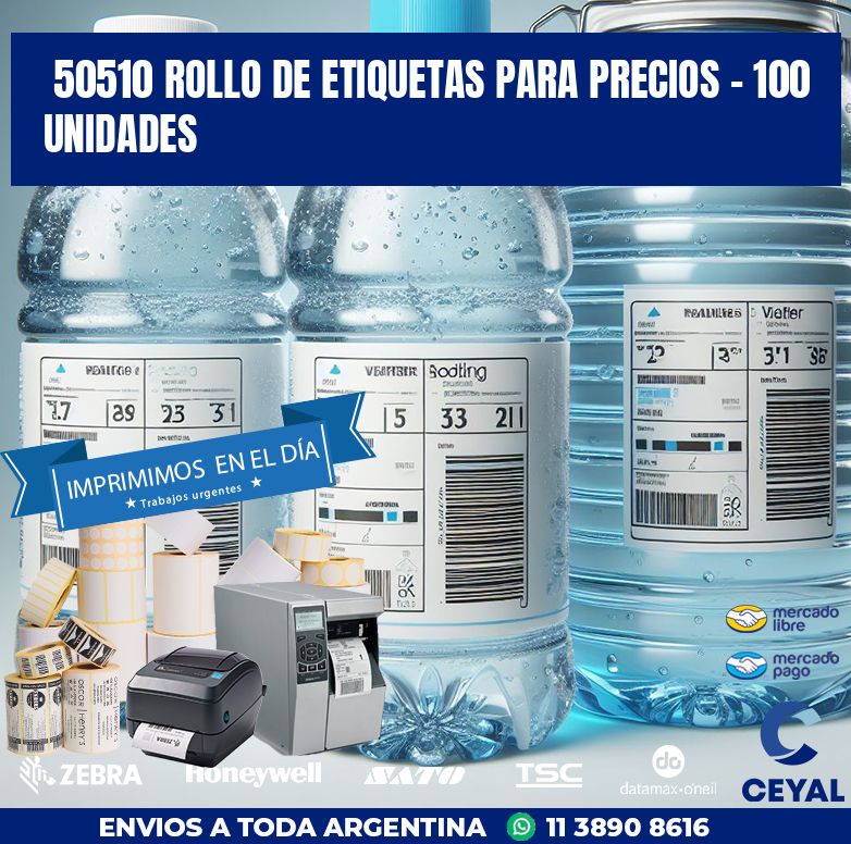50510 ROLLO DE ETIQUETAS PARA PRECIOS - 100 UNIDADES