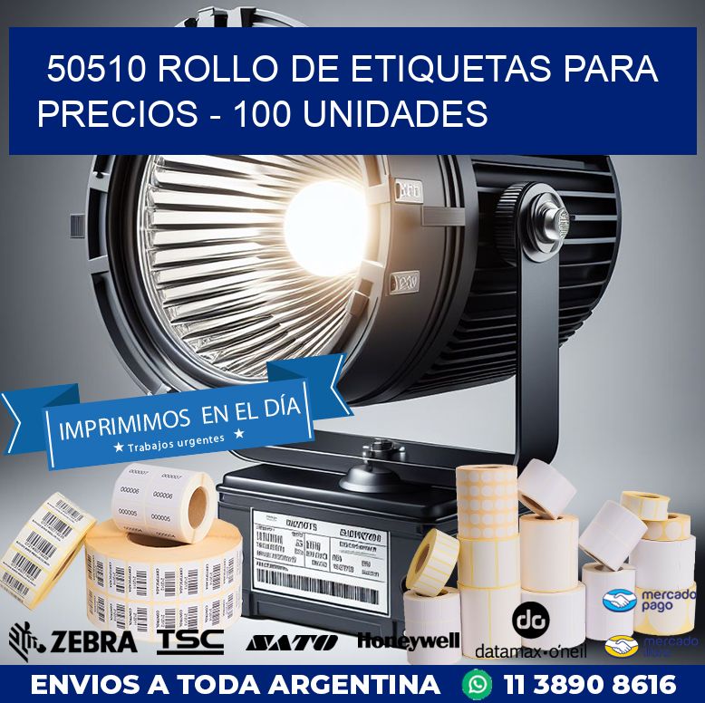 50510 ROLLO DE ETIQUETAS PARA PRECIOS - 100 UNIDADES