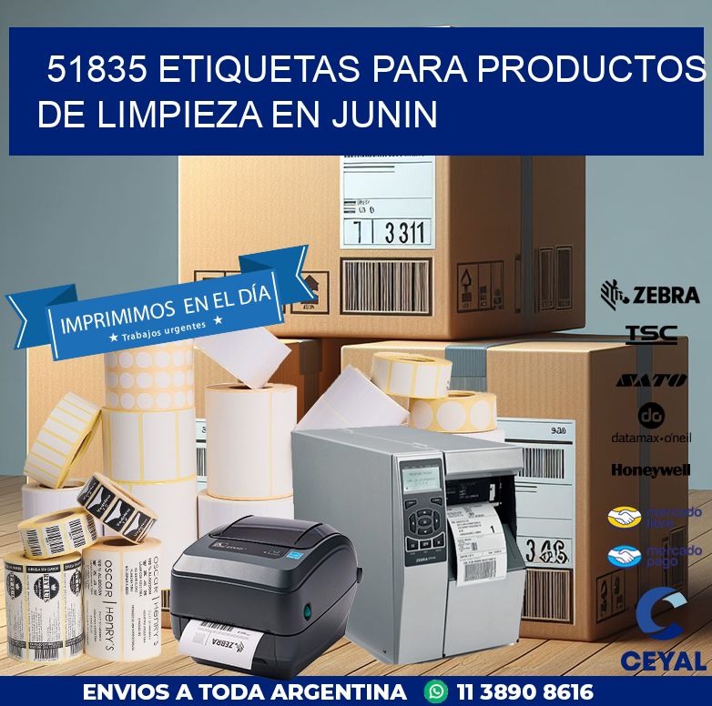 51835 ETIQUETAS PARA PRODUCTOS DE LIMPIEZA EN JUNIN