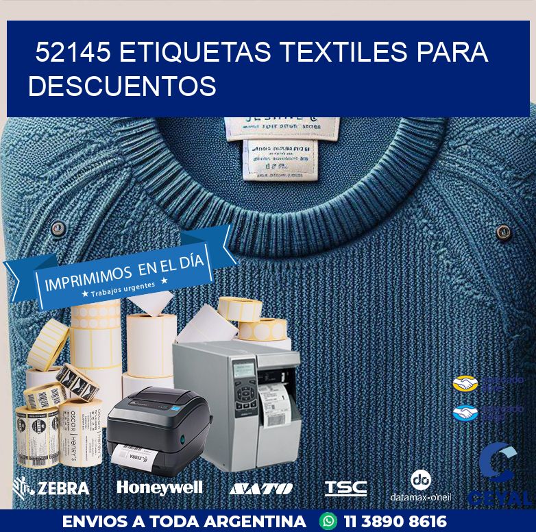 52145 ETIQUETAS TEXTILES PARA DESCUENTOS