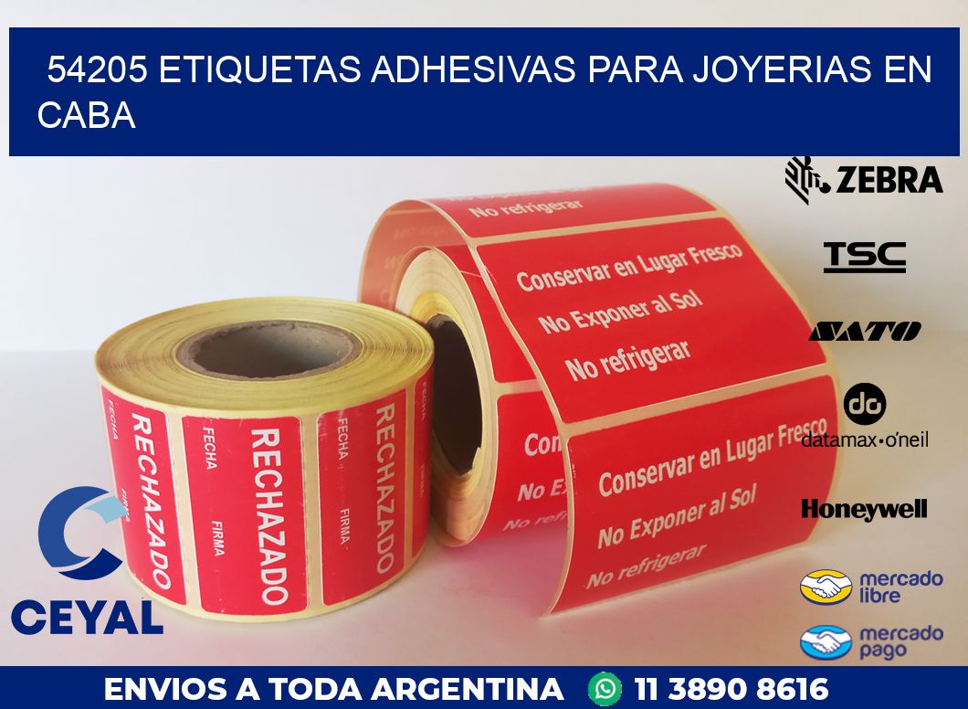 54205 ETIQUETAS ADHESIVAS PARA JOYERIAS EN CABA