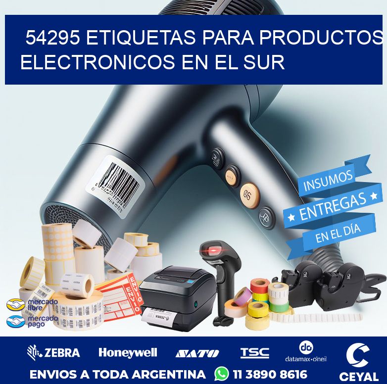 54295 ETIQUETAS PARA PRODUCTOS ELECTRONICOS EN EL SUR