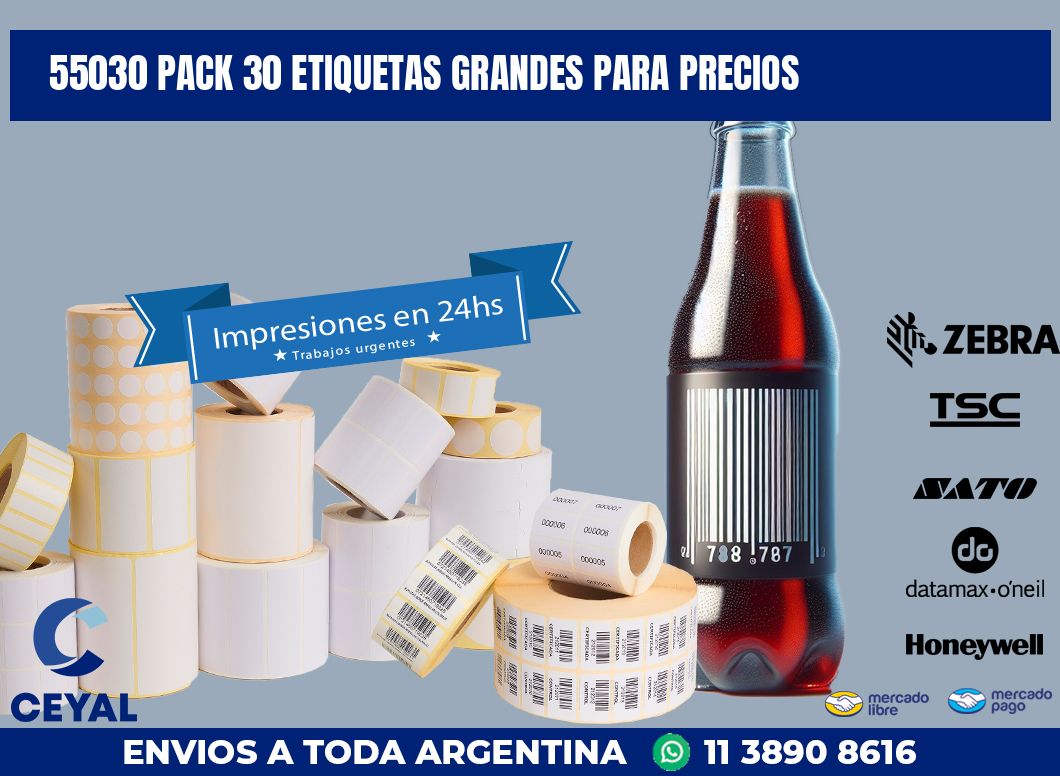 55030 PACK 30 ETIQUETAS GRANDES PARA PRECIOS