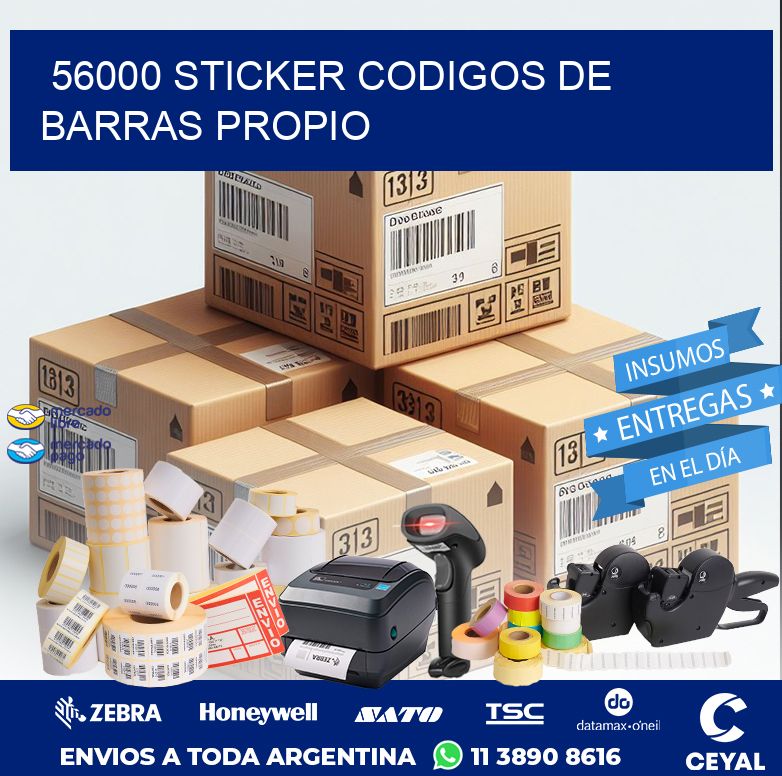 56000 STICKER CODIGOS DE BARRAS PROPIO