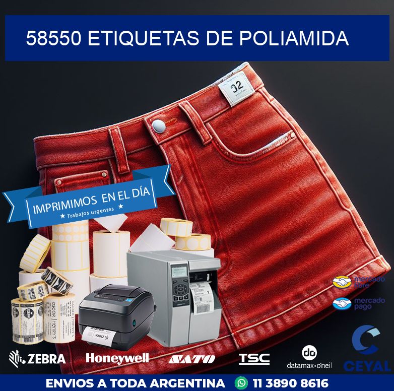 58550 ETIQUETAS DE POLIAMIDA