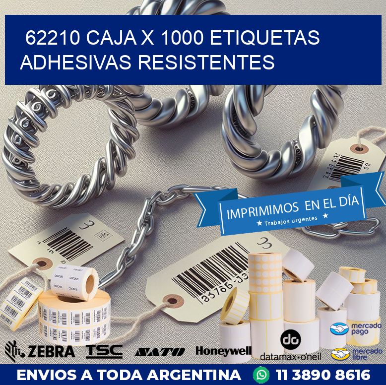 62210 CAJA X 1000 ETIQUETAS ADHESIVAS RESISTENTES