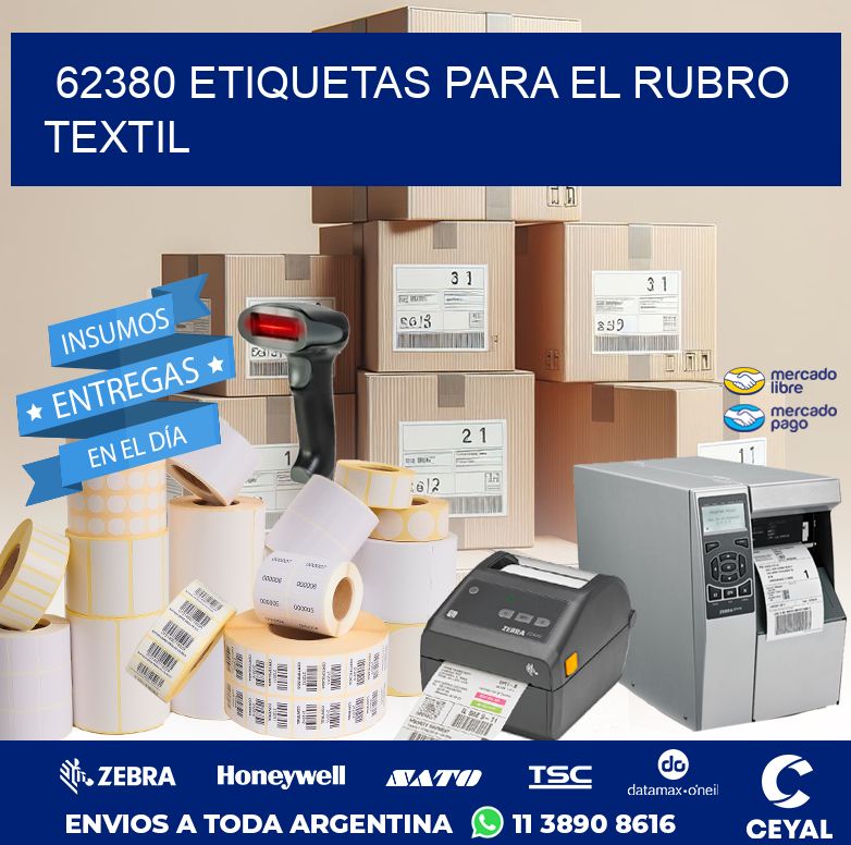62380 ETIQUETAS PARA EL RUBRO TEXTIL