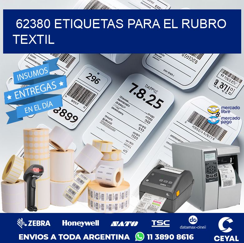 62380 ETIQUETAS PARA EL RUBRO TEXTIL