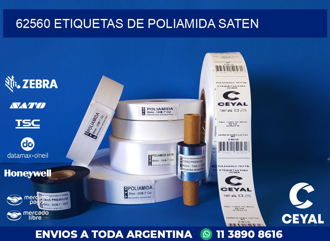 62560 ETIQUETAS DE POLIAMIDA SATEN