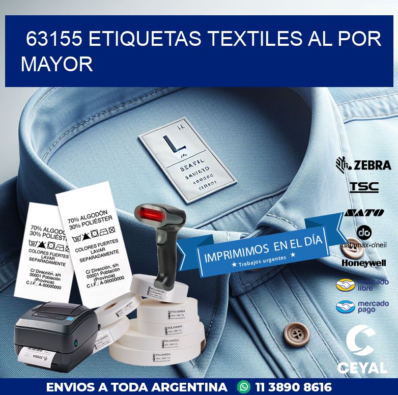 63155 ETIQUETAS TEXTILES AL POR MAYOR